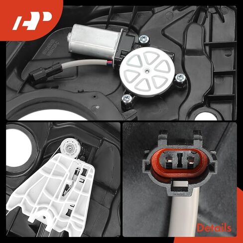 A-Premium Rear Passenger Side Electric Power Window Regulator with Motor Compatible with Hyundai Sonata 2011 2012 2013 2014, with Panel in Saudi Arabia