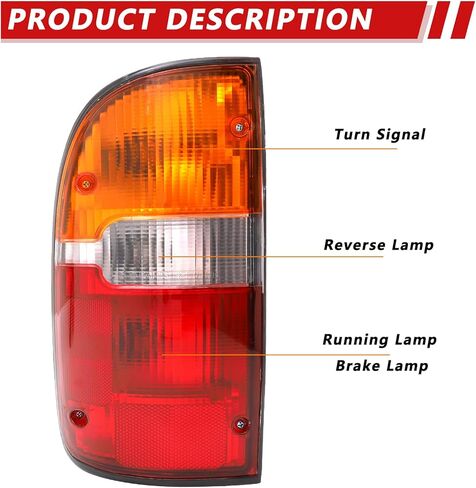 Tail Lights Assembly Compatible With 1995-2000 Toyota Tacoma Driver and Passenge Side Rear Brake Light Replace TO2800116 TO2801116 8156004030 8155004030 in Kuwait