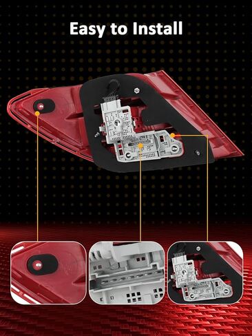 W204 Left LED Tail Lights Compatible with Mercedes Benz C250 C300 C350 C63 AMG 2011 2012 2013 2014, Right Brake Turn Signal Taillight, Passenger Side Taillamp Replacement in Saudi Arabia