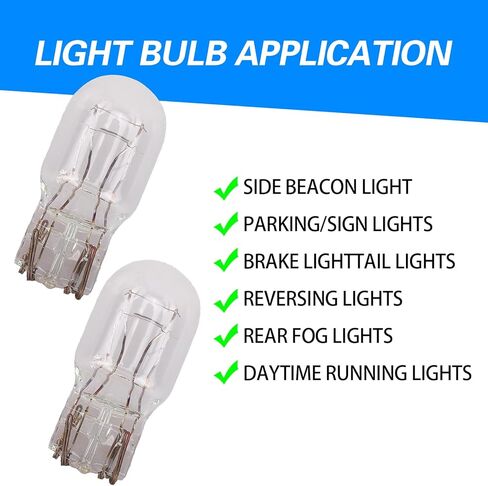 10 قطع سيارة T20 1891/7443 لمبة فرامل مزدوجة السلك، 12 فولت 21/5 وات، ضوء إشارة الانعطاف فائق السطوع، أجزاء لمبة صغيرة لمؤشر DRL، ملحق إضاءة عالمي للسيارات، للسيارات (أبيض) in Kuwait