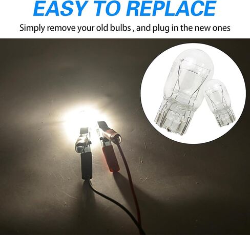 10 قطع سيارة T20 1891/7443 لمبة فرامل مزدوجة السلك، 12 فولت 21/5 وات، ضوء إشارة الانعطاف فائق السطوع، أجزاء لمبة صغيرة لمؤشر DRL، ملحق إضاءة عالمي للسيارات، للسيارات (أبيض) in Kuwait