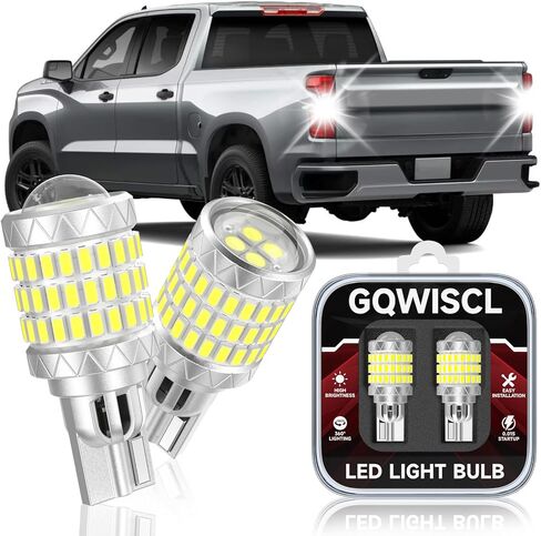 921 912 LED Reverse Light Bulbs Fit for Chevrolet 2014-2025 Silverado 1500 2500 3500 HD, 6000K Cool White, 600% Brightness with HD Projector Back Up Light Bulb, Plug and Play, Pack of 2 in Saudi Arabia