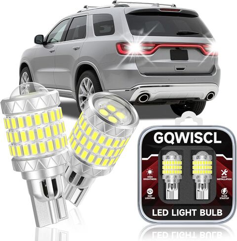 مصابيح إضاءة عكسية 921 912 LED تناسب شيفروليه 2014-2025 سيلفرادو 1500 2500 3500 HD، 6000K أبيض بارد، سطوع 600% مع لمبة إضاءة احتياطية لجهاز العرض HD، التوصيل والتشغيل، حزمة من 2 in Kuwait