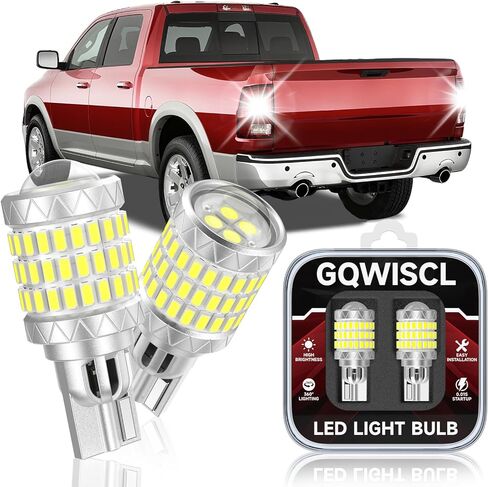 مصابيح إضاءة عكسية 921 912 LED تناسب شيفروليه 2014-2025 سيلفرادو 1500 2500 3500 HD، 6000K أبيض بارد، سطوع 600% مع لمبة إضاءة احتياطية لجهاز العرض HD، التوصيل والتشغيل، حزمة من 2 in Kuwait
