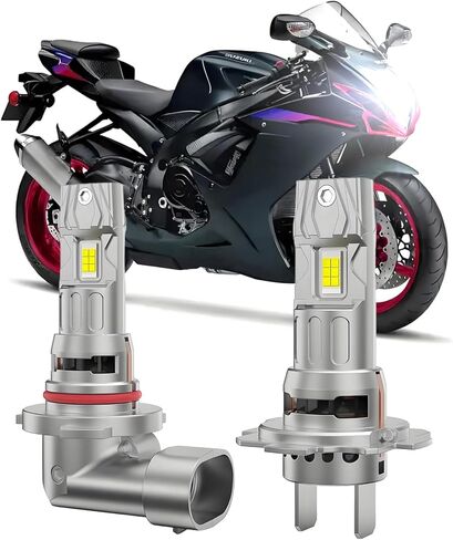 Fit For 1999-2007 Suzuki GSXR 1300 Hayabusa/2005 2006 Suzuki GSXR 1000 Headlights High Low Beam Light bulbs, 1:1 Real Size, 6500K Cool White,800% Brightnes Bulbs,Plug n Play, pack of 2 in Kuwait