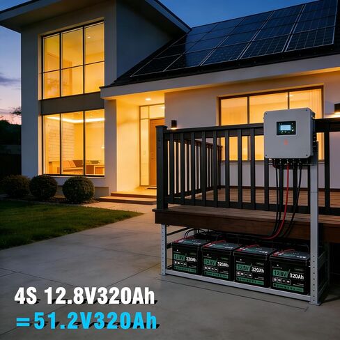 12V 320Ah LiFePO4 Battery Lithium Rechargeable with Bluetooth 200A BMS,Capacity ≥ 80% after 15000+ cycles, IP65,works from -10℃ to 55℃,for golf cart,RV, Boat,Campervan,Backup Power,Home Energy Storage in Kuwait