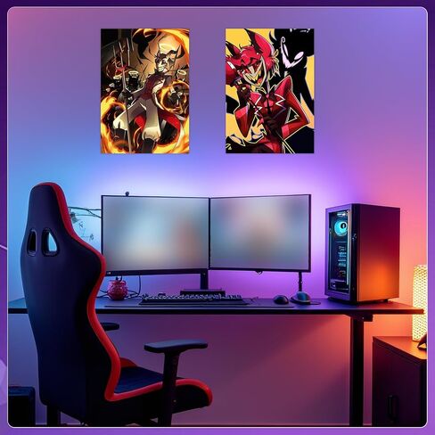 Pounchi Hotel Cartoon Posters (8 Pcs with Glue Dots) 11.2" x 16.5" Cartoon HD Printing Poster Unframed Version for Room Bedroom Club Wall Art Decor for Teens in Kuwait