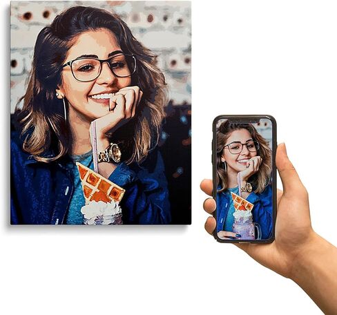 Texas Art Custom Canvas Prints with Your Photos Personalized Photo to Canvas Wall Art Customized Canvas Picture, Customized Gift for Mom/Dad/Men/Women, Gift Ideal For Home Decor Keepsakes, 8x8in in Kuwait