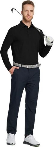 M MAELREG Golf Shirts for Men Dry Fit Performance Lightweight Heather Contrast Collar Mens Polo Shirts Short and Long Sleeve in Saudi Arabia