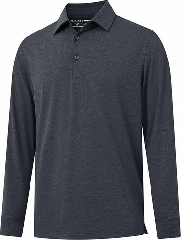 M MAELREG Golf Shirts for Men Dry Fit Performance Lightweight Heather Contrast Collar Mens Polo Shirts Short and Long Sleeve in Saudi Arabia