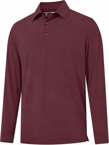 M MAELREG Golf Shirts for Men Dry Fit Performance Lightweight Heather Contrast Collar Mens Polo Shirts Short and Long Sleeve in Saudi Arabia