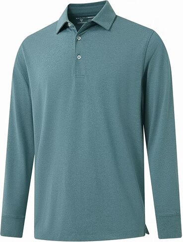 M MAELREG Golf Shirts for Men Dry Fit Performance Lightweight Heather Contrast Collar Mens Polo Shirts Short and Long Sleeve in Saudi Arabia