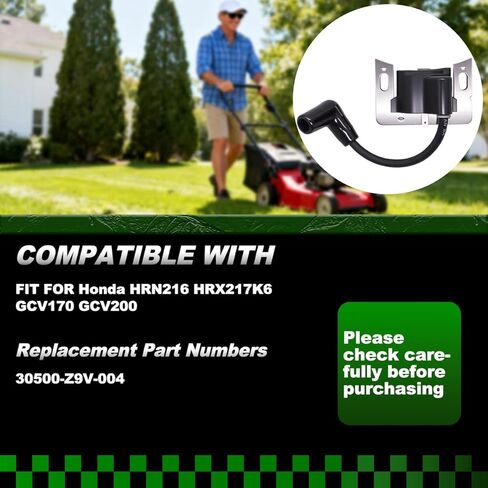 Ignition Coil 30500-Z9V-004 Compatible with HONDA HRN216 HRX217K6 GCV170 GCV200 in Saudi Arabia