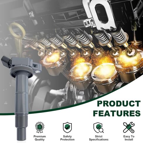 set of 4 Ignition Coil compatible with 2001-2012 Toyota Camry Rav4 Lexus Scion 1.8 2.4L UF333 in Kuwait