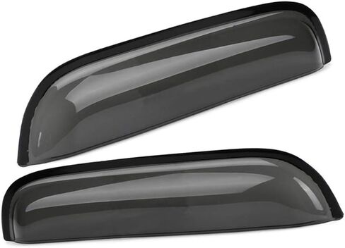 FREEMOTOR802 Tape-on + in-Channel Window Visors Compatible with 1999-2011 Ford Ranger Extended Cab, Side Wind Deflectors Rain Guards Vent Visors, Slim Style Smoke Tinted Acrylic 4 Pieces in Saudi Arabia