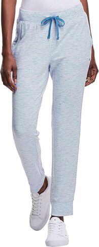 Champion Women's Active Performance French Terry Jogger Pants (Space Dye) (US, Alpha, Large, Regular, Regular, Blue Space Dye) in Saudi Arabia