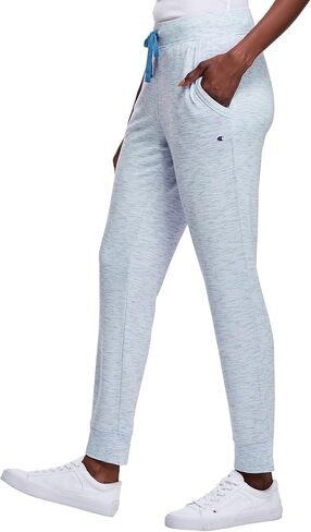 Champion Women's Active Performance French Terry Jogger Pants (Space Dye) (US, Alpha, Large, Regular, Regular, Blue Space Dye) in Saudi Arabia