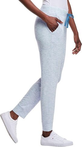 Champion Women's Active Performance French Terry Jogger Pants (Space Dye) (US, Alpha, Large, Regular, Regular, Blue Space Dye) in Saudi Arabia