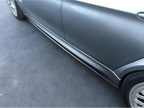 IKON MOTORSPORTS, Side Skirts Diffuser Compatible with 2015-2018 BMW F80 M3, MT Style Polyurethane PU Unpainted Black Rocker Panel Splitter Side Underbody Spoiler in Saudi Arabia