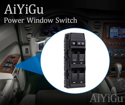 جانب سائق التحكم في الطاقة لمفتاح النافذة متوافق مع 2006-2014 Jeep Commander/Grand Cherokee، Chrysler Aspen/Chrysler 200/300/Sebring، Dodge Charger/Avenger/Magnum/Durango OEM 04602781AA in Saudi Arabia