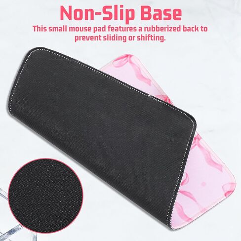 Thinp Bow Mouse Pad, 10 x 8 Inch Square Computer Mouse Pad Small Mouses Pads with Non-Slip Rubber Base Cute Kawaii Mouses Pads Washable Mouse-Mat for Laptop Home Office Gaming Working (Pink) in Saudi Arabia