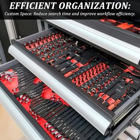 6 Pack Tool Box Foam Inserts for Cases 22 x 18 x 1 Inch Polyethylene Tool Foams Sheets for Toolbox Hard Case Tool Box Liner (Red/Black) in Saudi Arabia