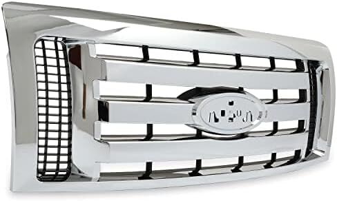 مجموعة شبكة المصد الأمامي من HECASA متوافقة مع استبدال Ford F150 2009-2012 لـ 9L3Z8200D FO1200511 غطاء حماية ممتص الصدمات من الكروم الفضي in Saudi Arabia