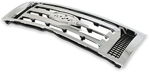 مجموعة شبكة المصد الأمامي من HECASA متوافقة مع استبدال Ford F150 2009-2012 لـ 9L3Z8200D FO1200511 غطاء حماية ممتص الصدمات من الكروم الفضي in Saudi Arabia