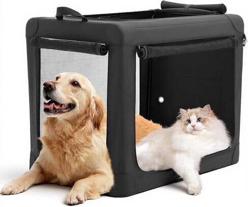 DUMOS Dog Crate, 24 Inch Small Double Door Dog Cage with Divider Panel and Plastic Leak-Proof Pan Tray, Folding Metal Wire Pet Kennel for Indoor, Outdoor, Travel in Saudi Arabia