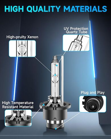 Fit for Mazda 2007-2012 CX9 CX7 2006-2013 Mazda 3 5 6 2006-2015 Miata MX5 D2S HID Xenon Headlight Bulbs, 350% Brightness, Low Beam Light Bulb, 6000K Cool White, Plug and Play, Pack of 2 in Kuwait