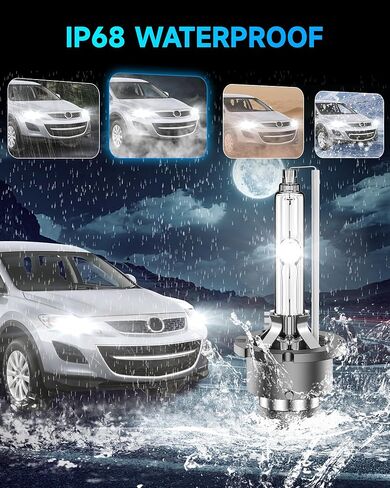Fit for Mazda 2007-2012 CX9 CX7 2006-2013 Mazda 3 5 6 2006-2015 Miata MX5 D2S HID Xenon Headlight Bulbs, 350% Brightness, Low Beam Light Bulb, 6000K Cool White, Plug and Play, Pack of 2 in Kuwait