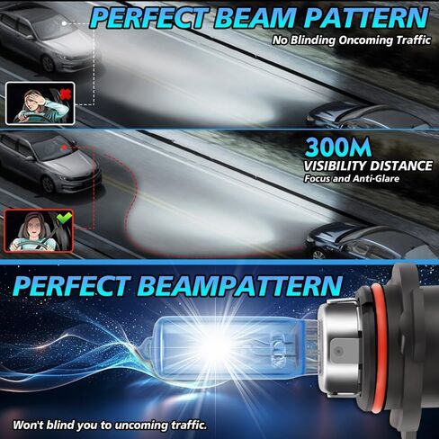 Replacement Halogen Headlight Bulbs fit for Chevrolet Silverado 1500 2008-2015,9005 High Beam + H11 Low Beam Headlamp + 5202 Fog Light Bulb Replacement Bulbs Kit, Plug and Play,Pack of 6 in Kuwait