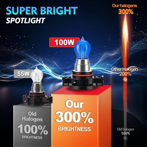 Replacement Halogen Headlight Bulbs fit for Chevrolet Silverado 1500 2008-2015,9005 High Beam + H11 Low Beam Headlamp + 5202 Fog Light Bulb Replacement Bulbs Kit, Plug and Play,Pack of 6 in Kuwait