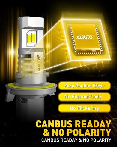 لمبة AUXITO H13، أكثر سطوعًا بنسبة 900%، التوصيل والتشغيل، Canbus جاهز مع مروحة، عبوة من 2 in Kuwait