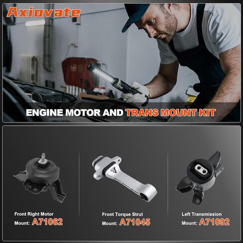 Engine Motor and Trans Mount for Kia Sorento 2014-2015 LX 2.4L Auto Trans, for Hyundai Santa Fe Sport 2013-2018 2.4L AWD Auto Trans Replace OE A71062, A71092, A71045 Set of 3 in Kuwait