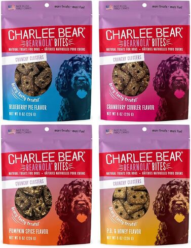 Charlee Bear Dog Treats, Grain Free Meaty Bites Freeze Dried Dog Treats with Probiotics, Puppy Training Treats, Soft Dog Treats Beef Liver with Sweet Potato, 2.5 oz Bags (2), Made USA in Saudi Arabia