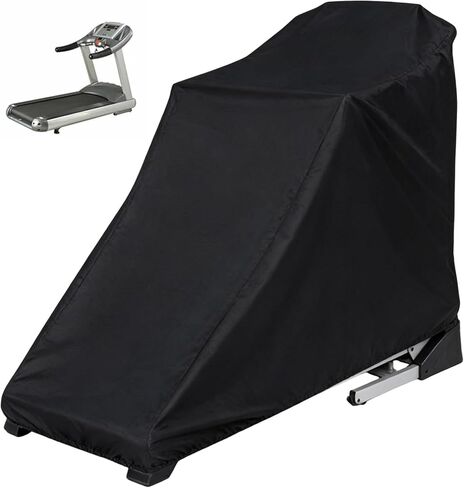 Folding Treadmill Cover 210D Oxford Fabric Waterproof Cover 46" x 38" x 66" Black Treadmill Cover Treadmill Cover in Folded Condition in Saudi Arabia