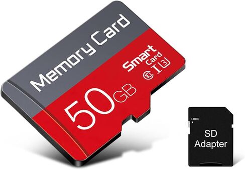 بطاقة TF سعة 128 جيجابايت مع محول SD، بطاقة ذاكرة SD فائقة السرعة U3 بطاقة ذاكرة فلاش TF للكاميرا والكمبيوتر اللوحي والهواتف الذكية بدون طيار in Kuwait