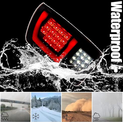 مصابيح خلفية LED DRFG متوافقة مع 2002-2006 دودج رام 1500 2003-2006 دودج رام 2500 3500 مصابيح خلفية للفرامل المدخنة، مجموعة مصابيح ذيل تورك in Kuwait