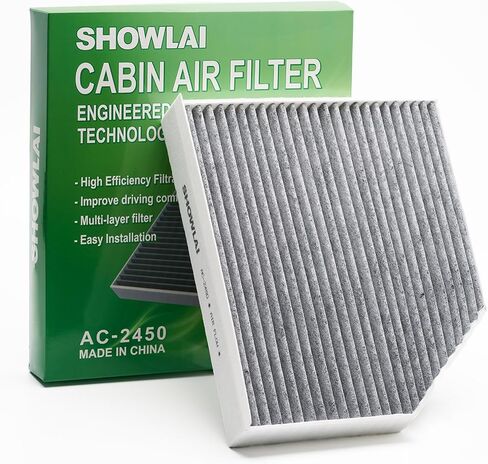 فلتر هواء المقصورة من الكربون المنشط من SHOWLAI لـ PureFlow PC6071X، يناسب بورش ماكان (2019-2025)، أودي Q5، A4/A5/S4/S5. ملاءمة OEM، ترشيح عالي الكفاءة لأنظمة إعادة التدوير. in Saudi Arabia