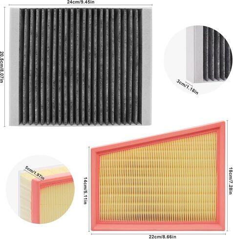 CF11966 CA12814 Engine & Cabin Air Filter for Buick Encore GX 2020-2025,Envista 2024-2026 and for Chevrolet Trailblazer 2021-2026,Trax 2024-2026. in Saudi Arabia