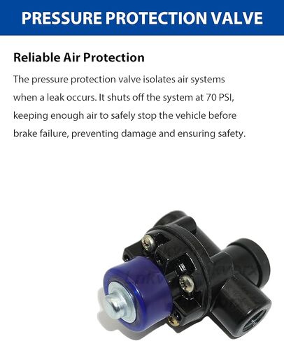 90554107 Pressure Protection Valve with 1/4" NPT Ports Valve Compatible with Haldex 90554107|Euclid E4324|Neway 90554107 90560150|Ridewell 1234761B000|Velvac 32086 for Trailers Trucks Air Brake System in Kuwait