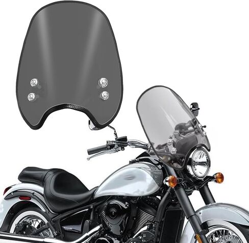 For VULCAN S 900 Vulcan s 900 2015-2026 Motorcycle windshield air fairing, front wind deflector, handlebar windshield, heightened instrument sun visor accessories (Smoke Gray,black) in Saudi Arabia