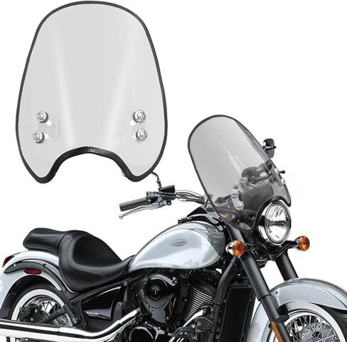 For VULCAN S 900 Vulcan s 900 2015-2026 Motorcycle windshield air fairing, front wind deflector, handlebar windshield, heightened instrument sun visor accessories (Smoke Gray,black) in Kuwait