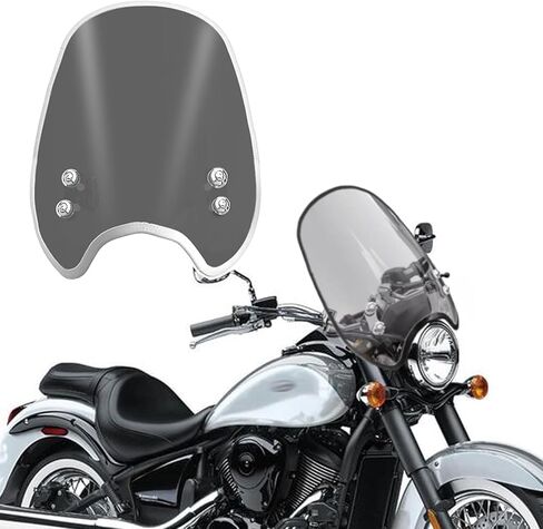 For VULCAN S 900 Vulcan s 900 2015-2026 Motorcycle windshield air fairing, front wind deflector, handlebar windshield, heightened instrument sun visor accessories (Smoke Gray,black) in Saudi Arabia