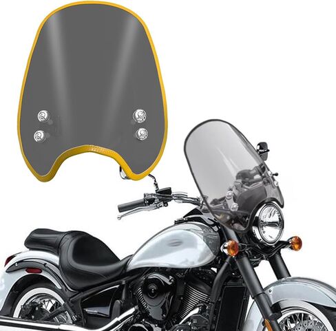 For VULCAN S 900 Vulcan s 900 2015-2026 Motorcycle windshield air fairing, front wind deflector, handlebar windshield, heightened instrument sun visor accessories (Smoke Gray,black) in Saudi Arabia