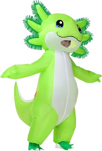 Stegosaurus Inflatable Axolotl Costume Adult Halloween Blow Up Costumes Deluxe Funny Costumes Animal Women Men Cosplay Party Green in Kuwait