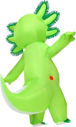 Stegosaurus Inflatable Axolotl Costume Adult Halloween Blow Up Costumes Deluxe Funny Costumes Animal Women Men Cosplay Party Green in Kuwait