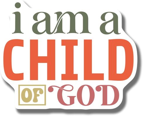 Inspirational Magnet - I Am A Child of God - Colorful Sticker - Religious Gift - Faith-Based Decor - Fridge Magnet - Encouraging Reminder - Car Magnet AAMT1220 in Saudi Arabia