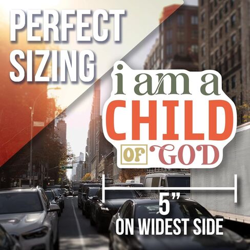 Inspirational Magnet - I Am A Child of God - Colorful Sticker - Religious Gift - Faith-Based Decor - Fridge Magnet - Encouraging Reminder - Car Magnet AAMT1220 in Saudi Arabia